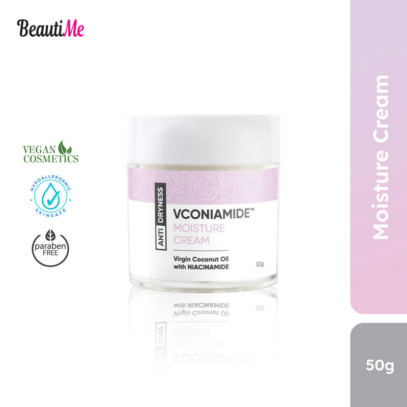BeautiMe VCONIAMIDE™ Moisture Cream (50g) Barrier-Restoring Brightening Hydration Niacinamide VCO