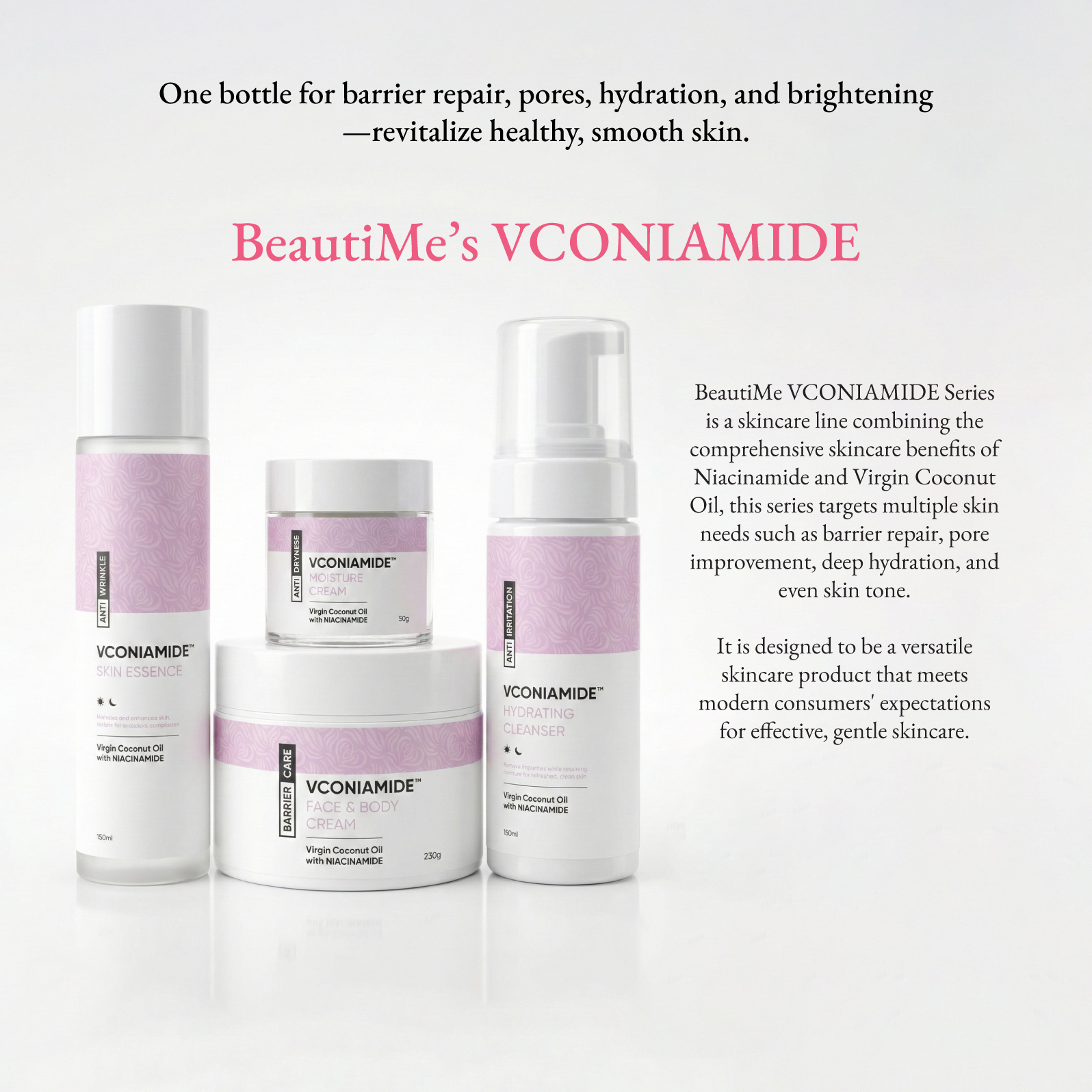 beautime vconiamide™ face & body cream (230g) vco barrier restore repair moisturize niacinamide beautime vconiamide™ face & body cream (230g) vco barrier restore repair moisturize niacinamide